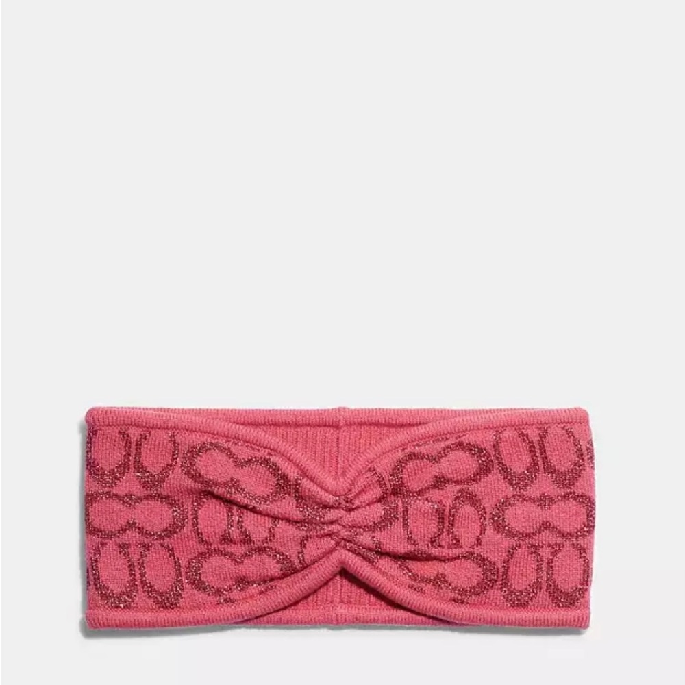 Coach Signature Knit Headband NWT